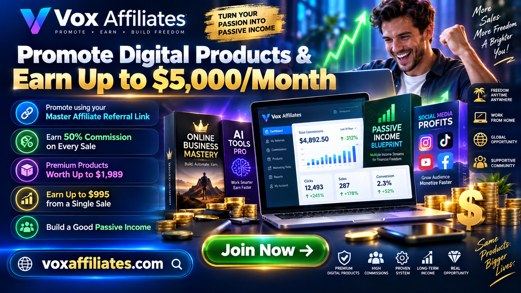 Vox Affiliates - Earn More Freedom